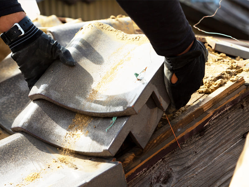 適用される被害 屋根瓦修理工事